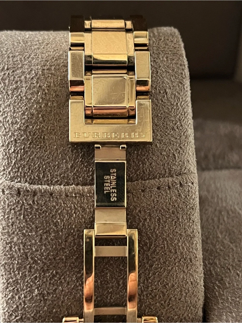 Burberry Gold Tone Bracelet Watch with Date Window